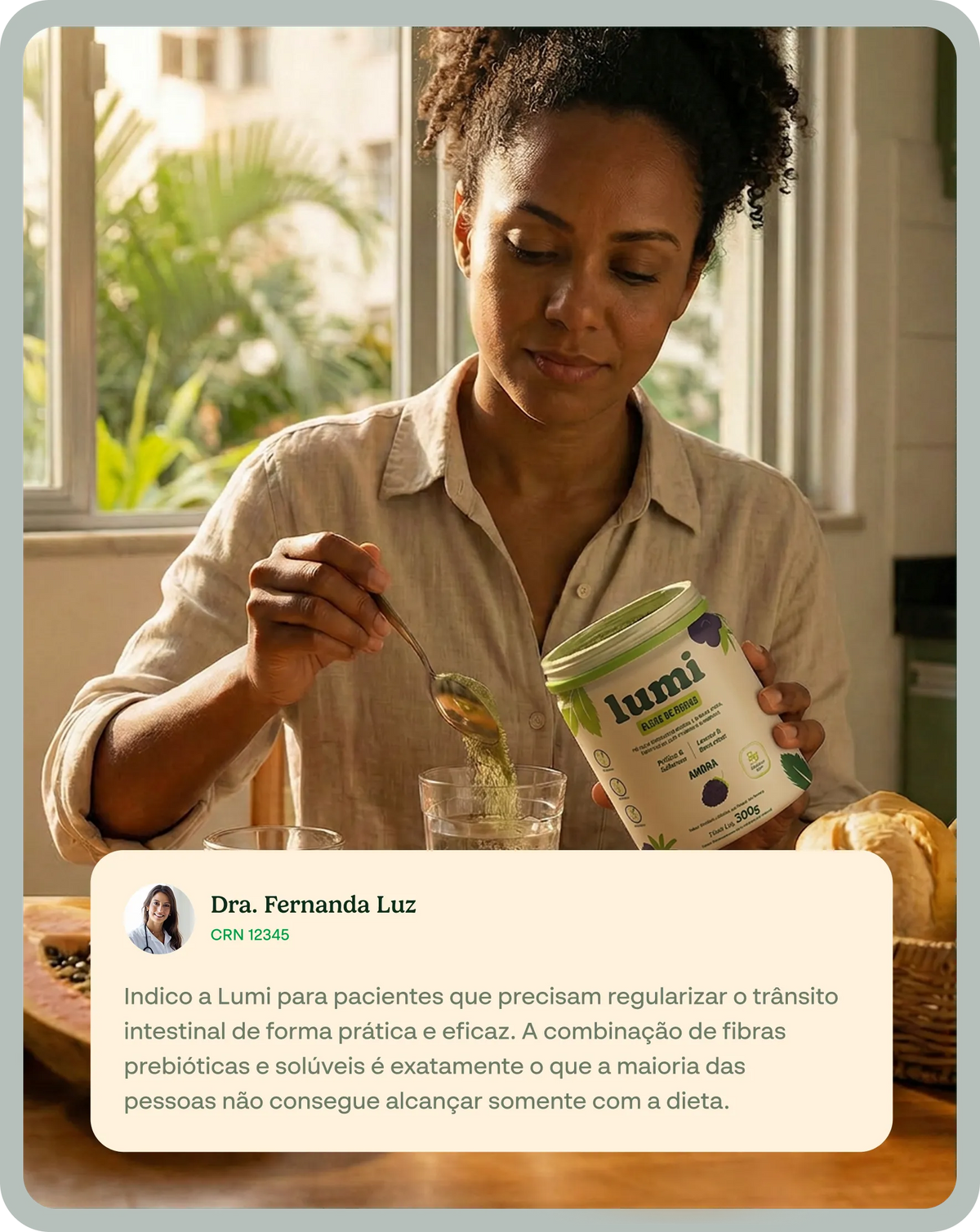 <span style="color:#BBCE2A">Conheça a Lumi</span>, o mix de fibras que transforma seu intestino em aliado da sua rotina.